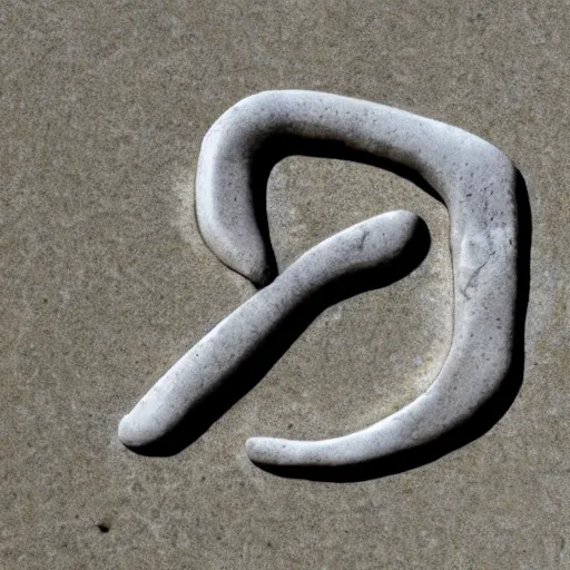 Image similar to letter s in the shape of a stone