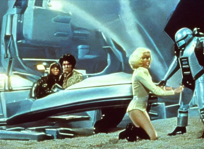 Prompt: scene from the 1 9 7 4 science fiction film the last starfighter