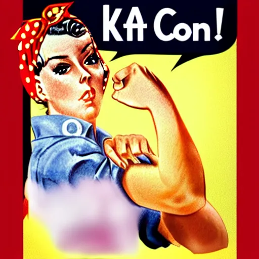 Image similar to anime rosie the riveter poster