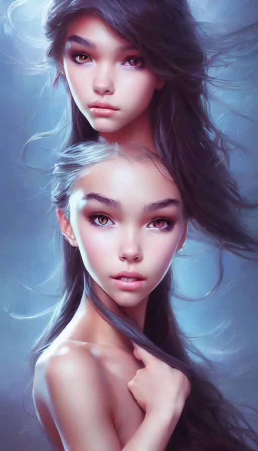 Prompt: madison beer girl portrait, made by stanley artgerm lau, wlop, rossdraws, james jean, andrei riabovitchev, marc simonetti, yoshitaka amano, beksinski artstation, cgsociety