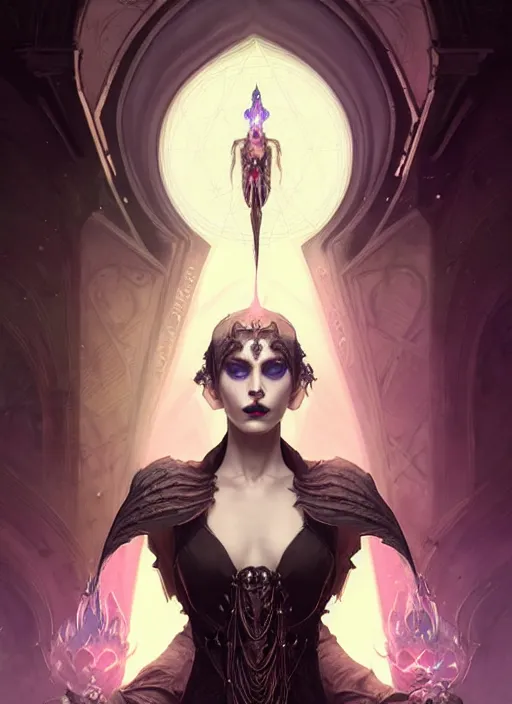 Image similar to a beautiful cinematic female Necromancer Sorceress, galatic shamen with Quantum energy fantasy, fantasy magic, short fade hair, undercut hairstyle, dark light night, intricate, elegant, sharp focus, illustration, highly detailed, digital painting, concept art, matte, art by WLOP and Artgerm and Greg Rutkowski and Alphonse Mucha, masterpiece