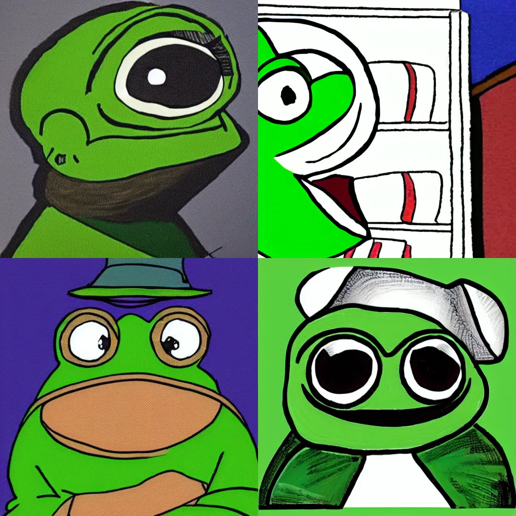 Image similar to pepe the frog