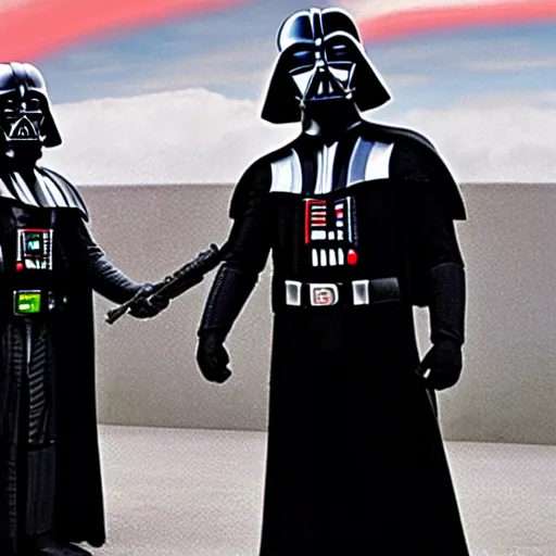 Image similar to darth vader meets pingu