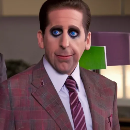 Prompt: michael scott as joker