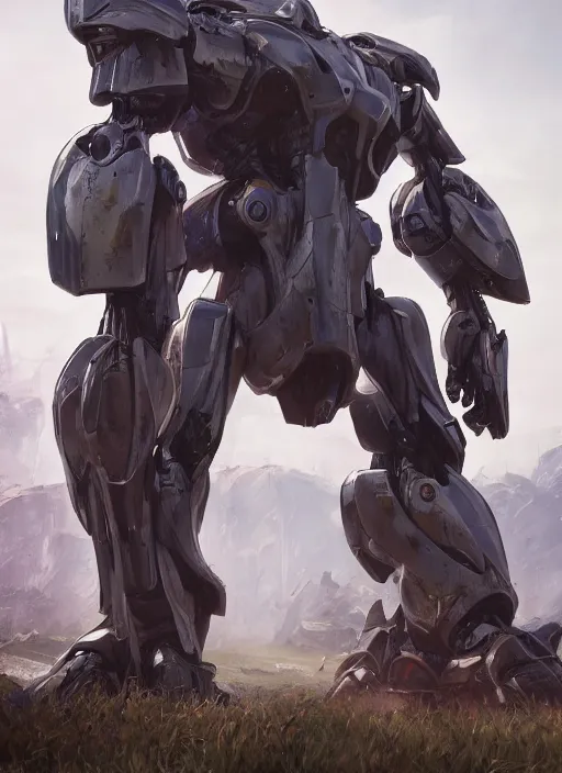 Image similar to battle prime mecha, au naturel, hyper detailed, digital art, trending in artstation, cinematic lighting, studio quality, smooth render, unreal engine 5 rendered, octane rendered, art style by klimt and nixeu and ian sprigger and wlop and krenz cushart