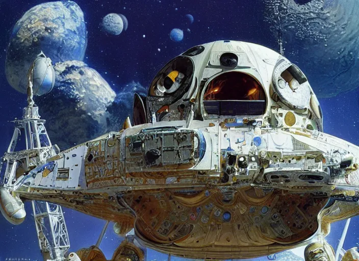 Prompt: the spaceship, photography, realistic, by alan bean