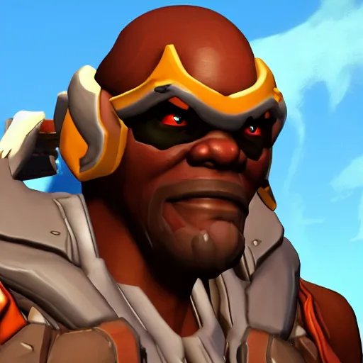 Image similar to samuel l jackson as doomfist from overwatch, screenshot, detailed