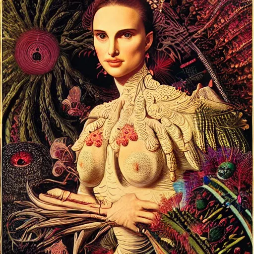 Image similar to portrait of natalie portman by ernst haeckel