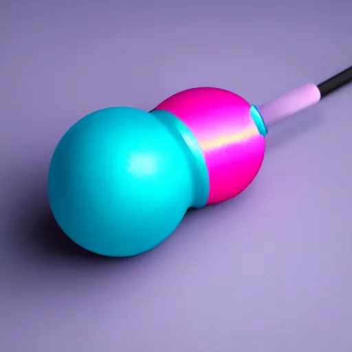 Image similar to mk 2 grenade!!! made of cotton candy, centered, product shot, bright, airy, iridescent lighting, gradient background