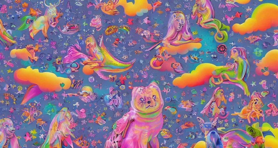 Image similar to bosch dreams of lisa frank