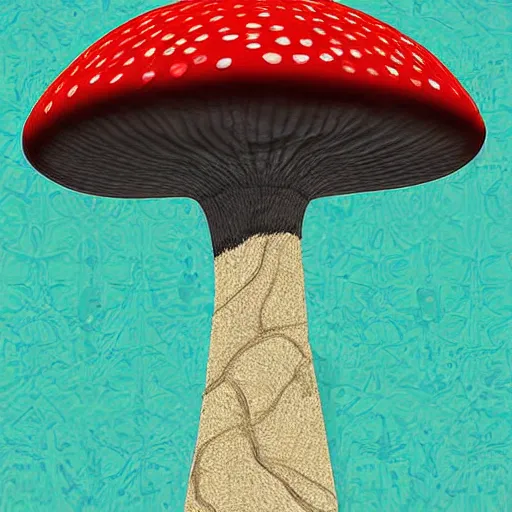 Image similar to phone over giant mushroom digital art by nico tanigawa