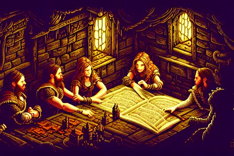 Image similar to the bard's tale, beautiful detailed pixelart by albertov, intricate details, beautiful, dithered gradients, volumetric lighting, cgsociety, artstation, smooth, sharp focus, 2 d illustration, amazing art by dan mumford, old school computer game graphics, crpg, d & d, pixel art