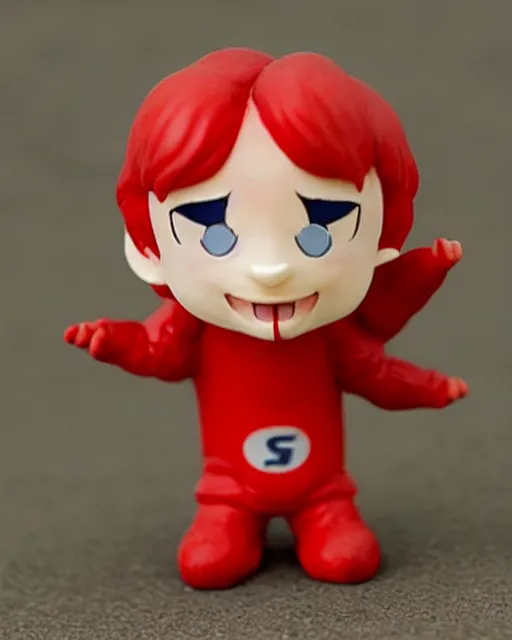 Image similar to a cute little plastic chibi statuette of devil zuckerberg, ebay listing, product picture, advertisement, thumbnail