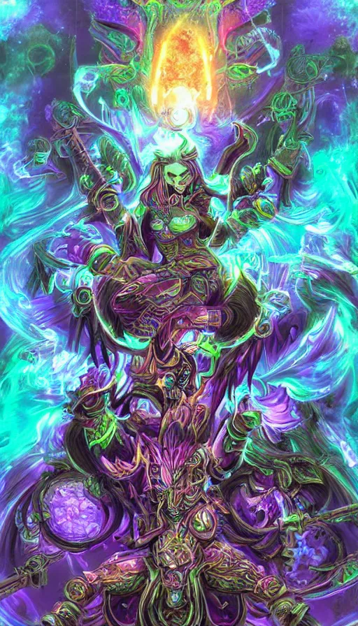 Prompt: psytrance artwork, from wow