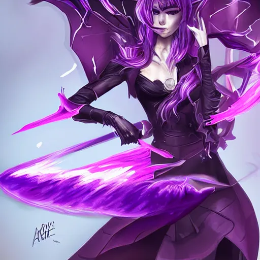 Image similar to purple scarlet storm, artstation