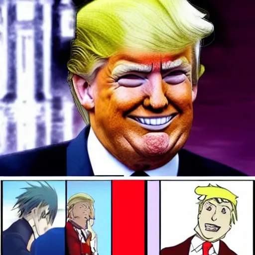 Image similar to donald trump anime