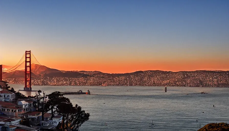 Image similar to sunset over the san francisco bay area bygyula tornai