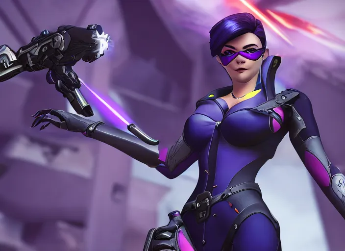 Image similar to widowmaker, overwatch, 4 k, screenshot, high detailed