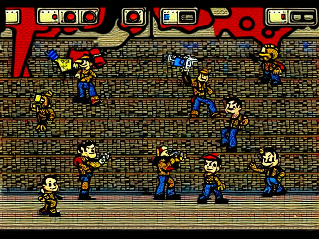 Image similar to fallout 2 on nes nintendo console screenshot ctr tv