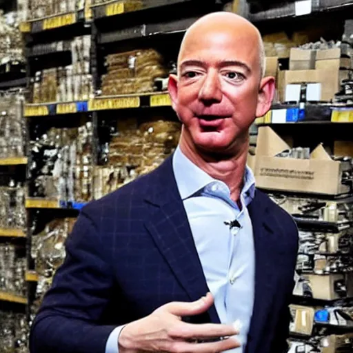 Prompt: jeff bezos realizing he's broke