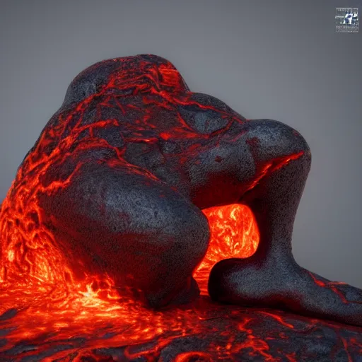Prompt: sculpture made out of molten lava, CGSociety, photorealistic, highly detailed, sharp, not blurry, ultra-photorealistic, postprocessing, 8k