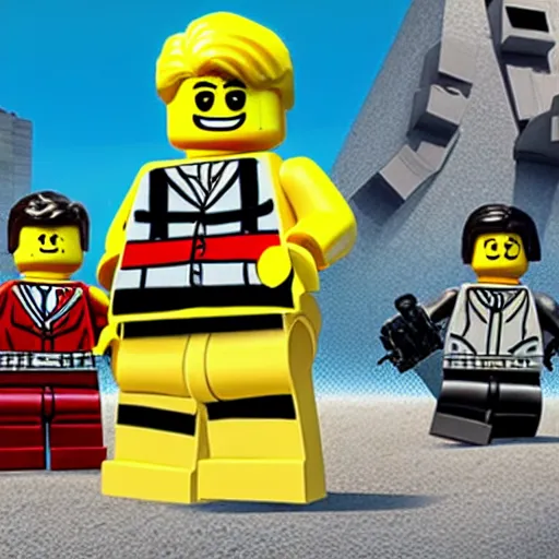 Image similar to promotional still image of a lego movie about the second world war