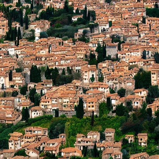 Image similar to photo of a laputa flying city, phalanster, comune houses, telephoto