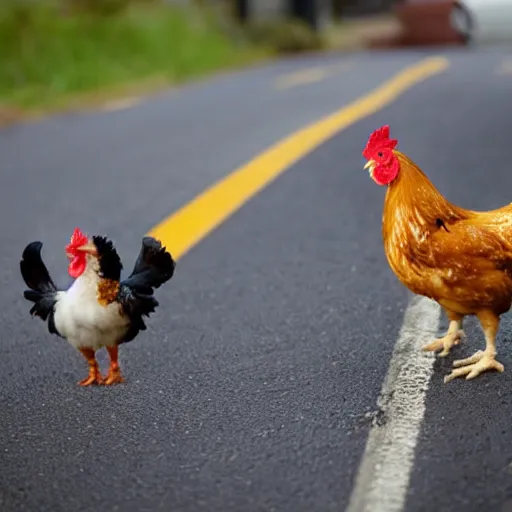 Image similar to chicken crossing the road