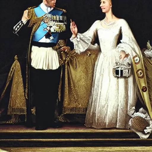 King and queen painting hi-res stock photography and images - Alamy