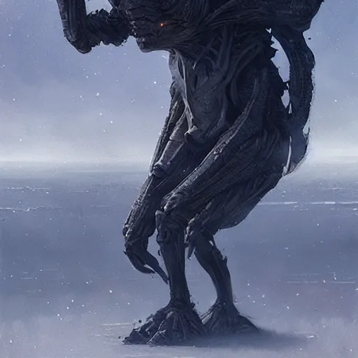 Prompt: the most intelligent alien being that ever existed - art by greg rutkowski