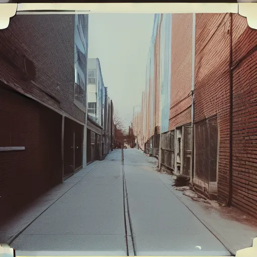 Image similar to polaroid 1979 Toronto alley