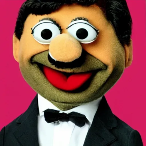 Prompt: Mr. Bean depicted as a muppet