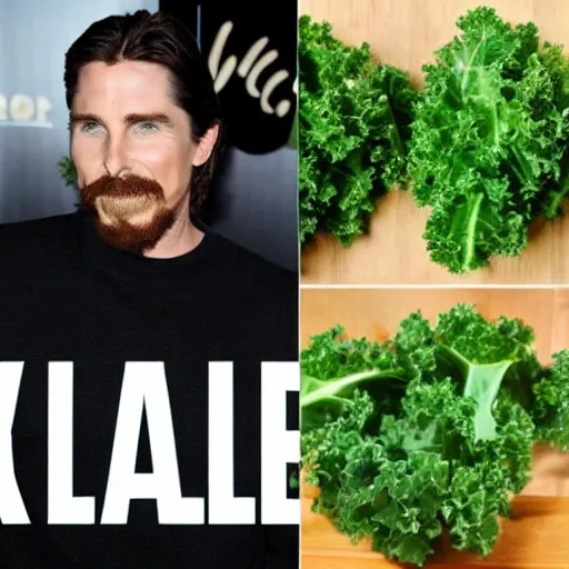 Image similar to christian bale as a kale