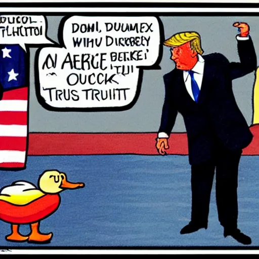 Prompt: donald trump as a duck!!!