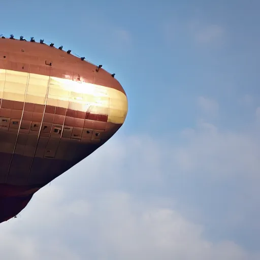 Image similar to brown airship in the sky