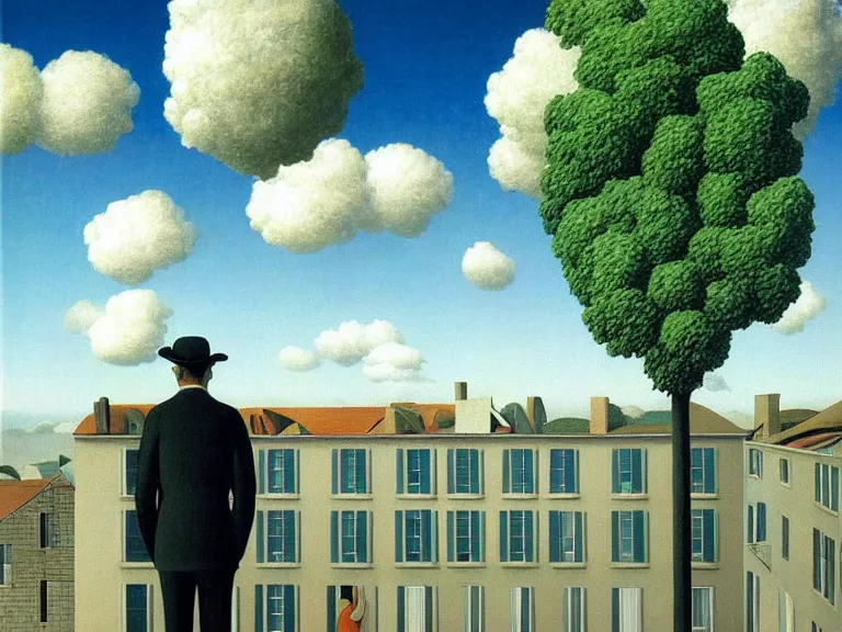 Image similar to beautiful!! painting by rene magritte, high detail, high resolution