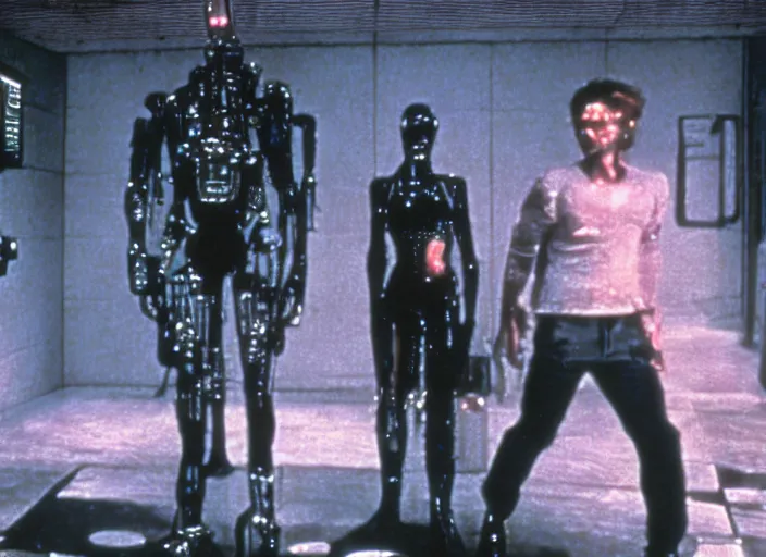Image similar to scene from the blockbuster 1 9 8 5 science fiction film neuromancer