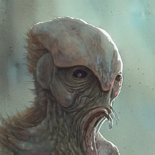 Prompt: creature from another planet in its natural environment. beautiful light. grainy and rough. soft colour scheme. beautiful artistic watercolor by lurid. ( 2 0 2 2 )