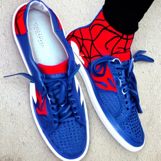 Prompt: sneakers based off spiderman