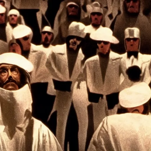 Image similar to the holy mountain ( 1 9 7 3 ) directed by alejandro jodorowsky, movie still frame