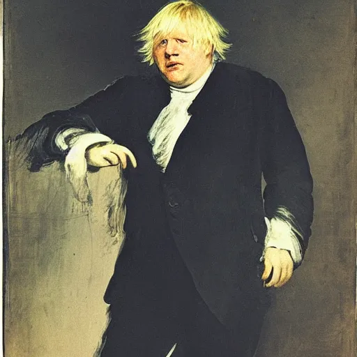 Prompt: portrait of boris johnson by goya