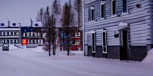 Prompt: Luleå town winter Arri Alexa graded with Davinci Resolve