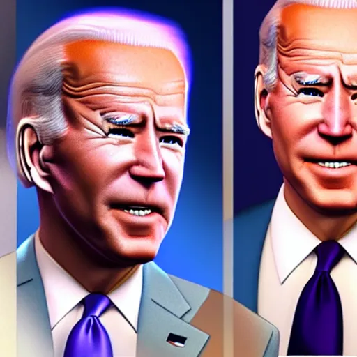 Image similar to joe biden on meth as seen in award winning animated pixar movie 4k octane render