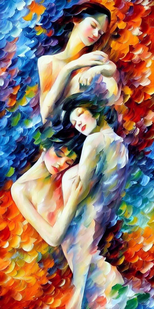 Image similar to love by leonid afremov and hsiao - ron cheng