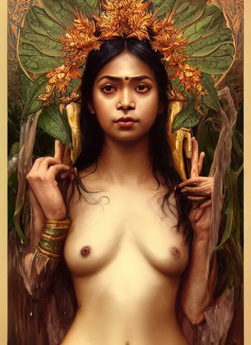 Image similar to kuntilanak on bayan tree, d & d, wet, shiny, fantasy, details face, details body intricate, baroque, elegant, higly detailed, dramatically art, ultra definition, digital painting, artstation, concept art, smooth, sharp focus, illustration, art by artgerm and greg rutkowski and alphonse mucha and garis edelweiss and alex flores