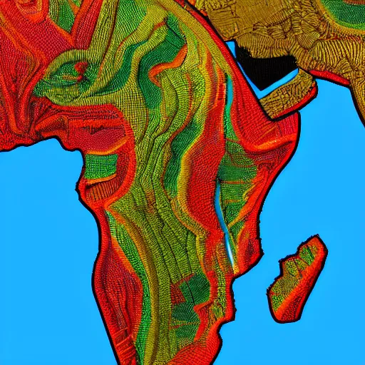 Prompt: a extremely ultra highly detailed hi - res ultra highly detailed colorful logo of africa, zoom out, 8 k, high textures, ultra hyper sharp, insanely detailed and intricate, super detailed, 8 k hdr ultra high quality polygon digital art,