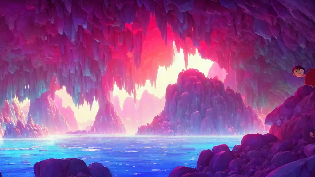 colorful crystal cave