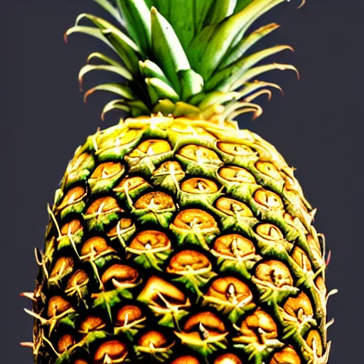 Prompt: photo of a pineapple that looks like emma watson on stage in front of an audience, highly detailed, extremely high quality, hd, 4 k, 8 k, professional photographer, 4 0 mp, lifelike, top - rated, award winning, realistic, detailed lighting, detailed shadows, sharp, no blur, edited, corrected, trending