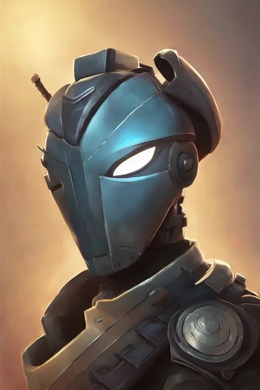 Image similar to epic mask helmet robot ninja portrait stylized as fornite style game design fanart by concept artist gervasio canda, behance hd by jesper ejsing, by rhads, makoto shinkai and lois van baarle, ilya kuvshinov, rossdraws global illumination radiating a glowing aura global illumination ray tracing hdr render in unreal engine 5