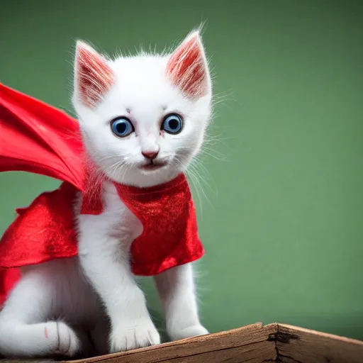 Prompt: a kitten dressed like a dragon